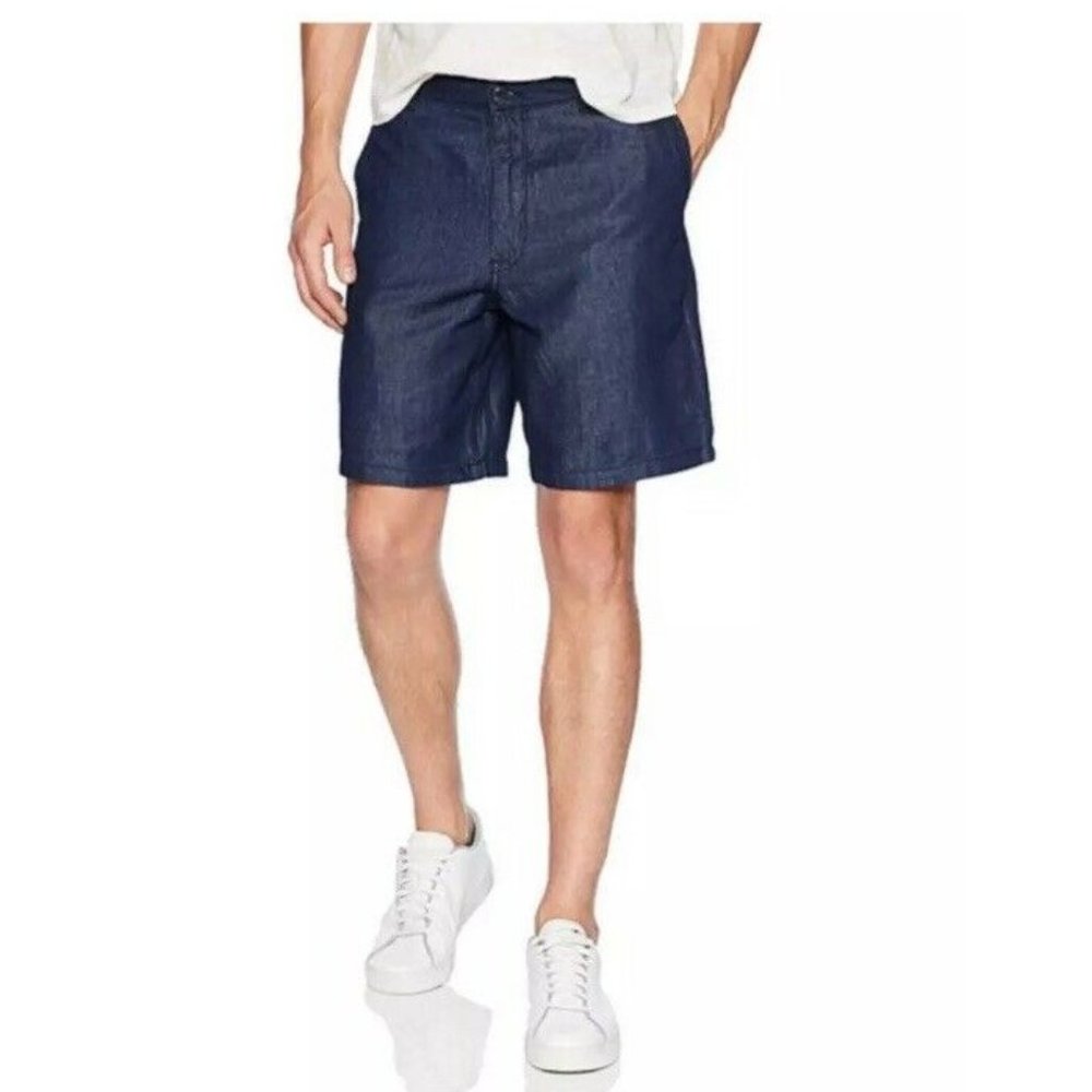 Armani Exchange A|X Shorts Men's Navy 38 Linen Blend